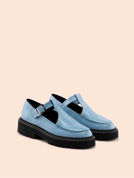 Maguire Shoes - Maguire Neiva Mary Jane loafers in Sky Blue Embossed Croc size 41 size 10, 10.5